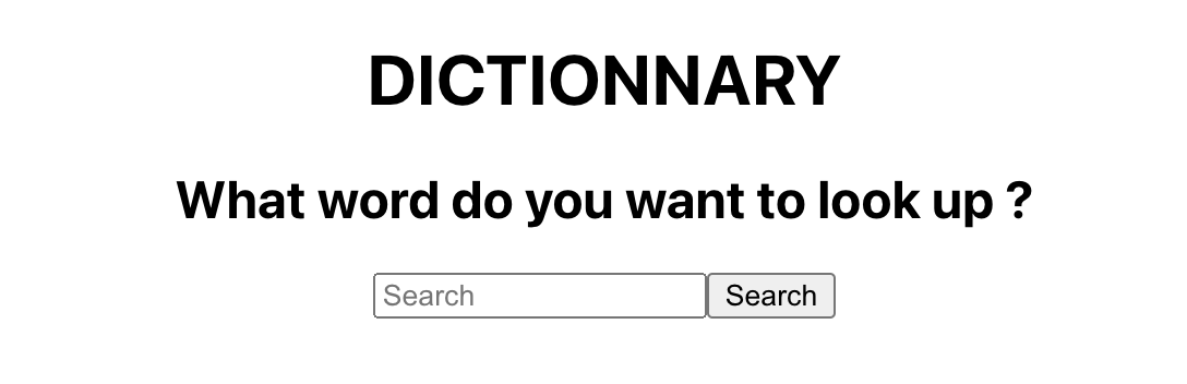 Dictionnary app react
